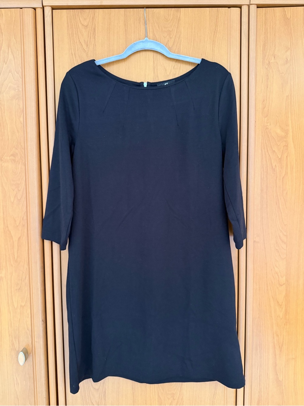 H&M Black Shift Dress Back Zip Size M